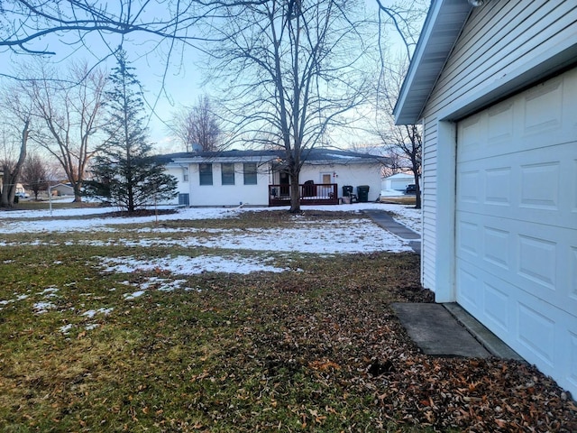 view of snowy yard