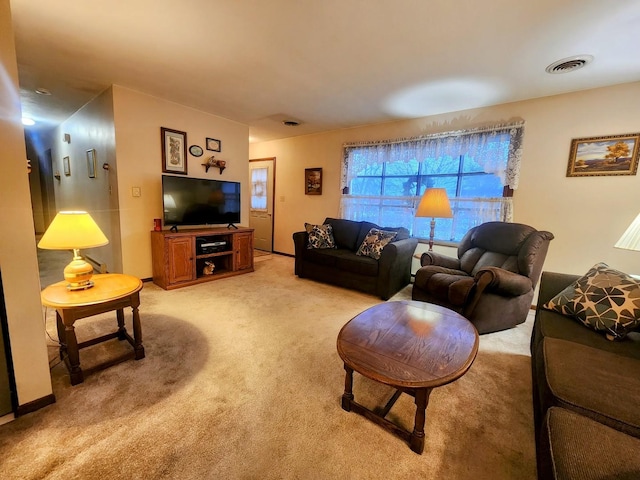 view of carpeted living room