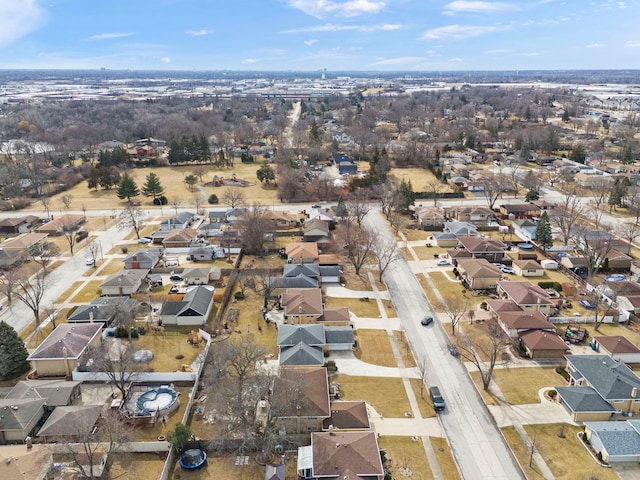 drone / aerial view with a residential view