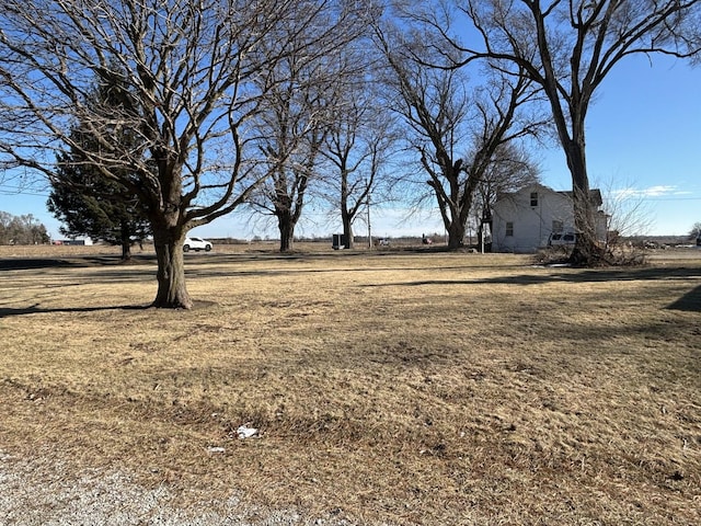 view of yard with a rural view