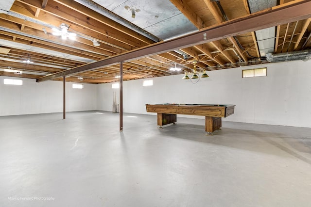 38W715 Huntley Rd, West Dundee, IL 60118 - below grade area with plenty of natural light and billiards