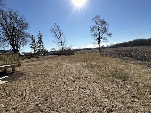 view of yard featuring a rural view