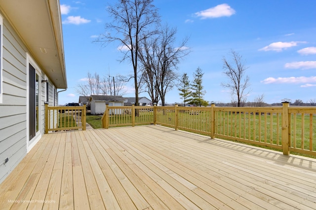 38W715 Huntley Rd, West Dundee, IL 60118 - deck featuring an outbuilding