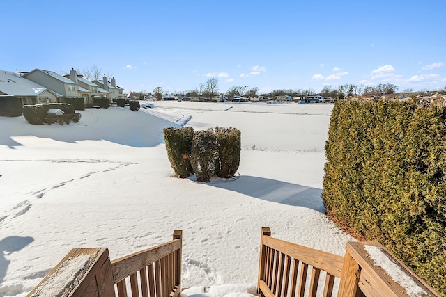 view of snowy yard