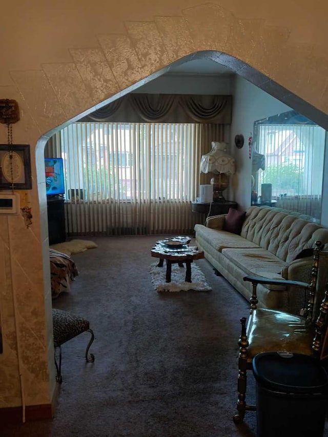 view of carpeted living room