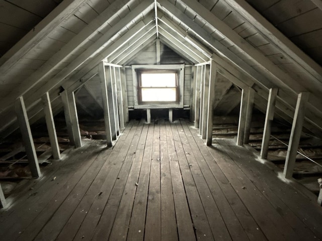 view of attic