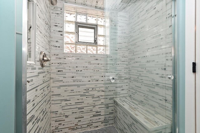 bathroom with an enclosed shower