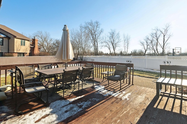 view of wooden deck