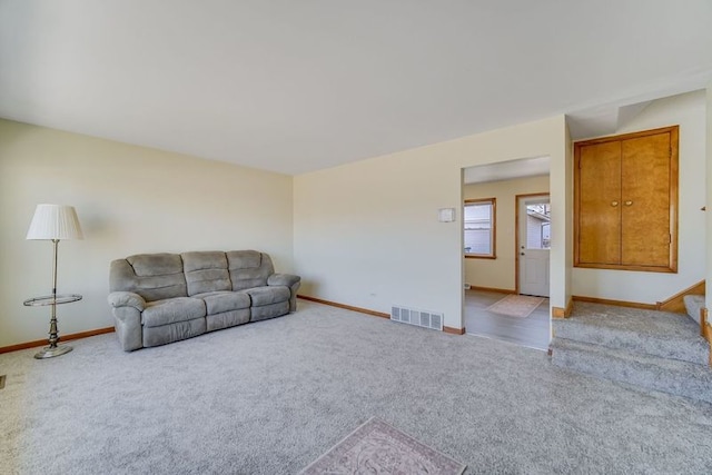 view of carpeted living room