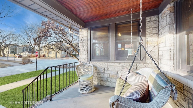 exterior space featuring covered porch