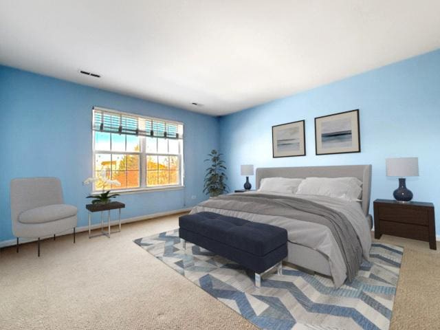 bedroom featuring carpet floors