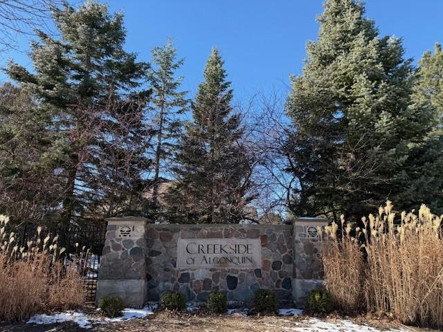 view of community sign