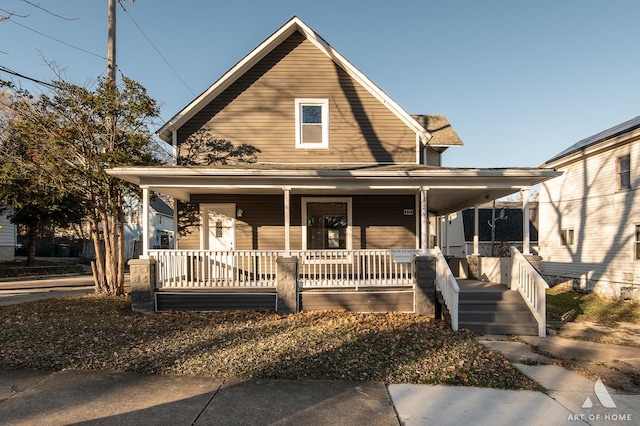 farmhouse with covered porch