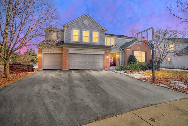 front facade featuring a garage