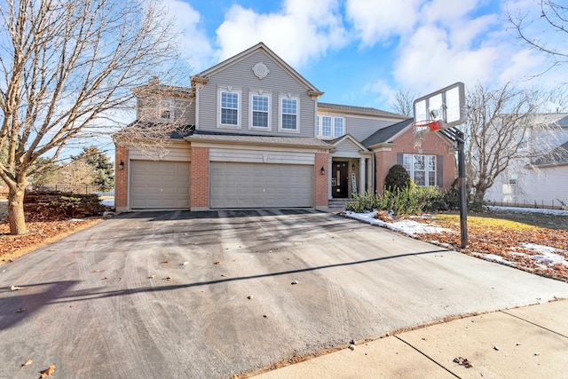 view of property with a garage