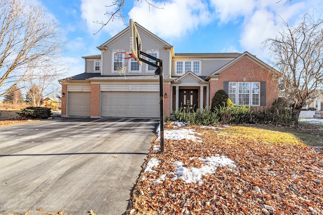 front facade featuring a garage