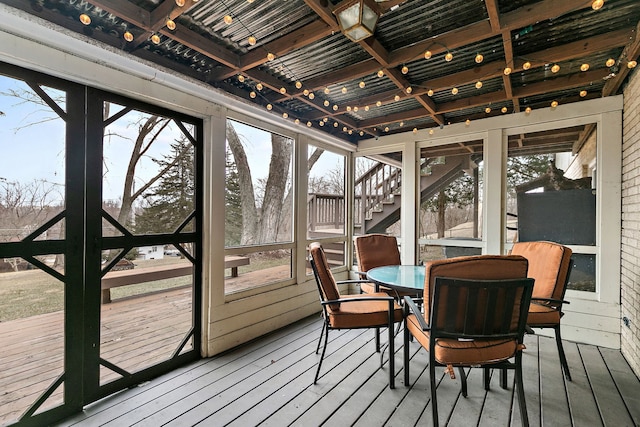 view of sunroom