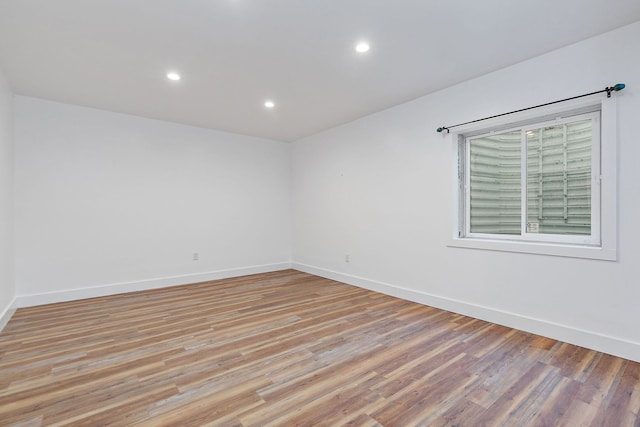 empty room featuring light wood-type flooring