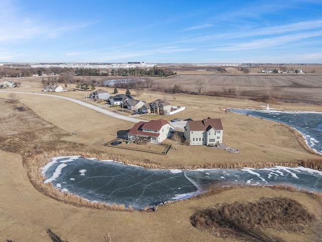 aerial view with a rural view