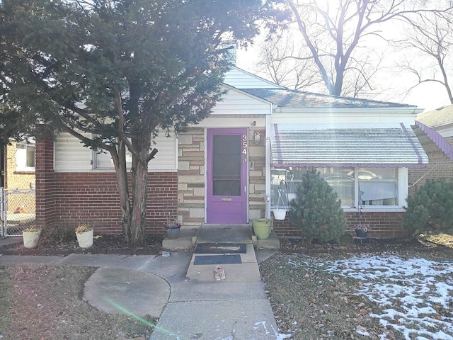 view of bungalow