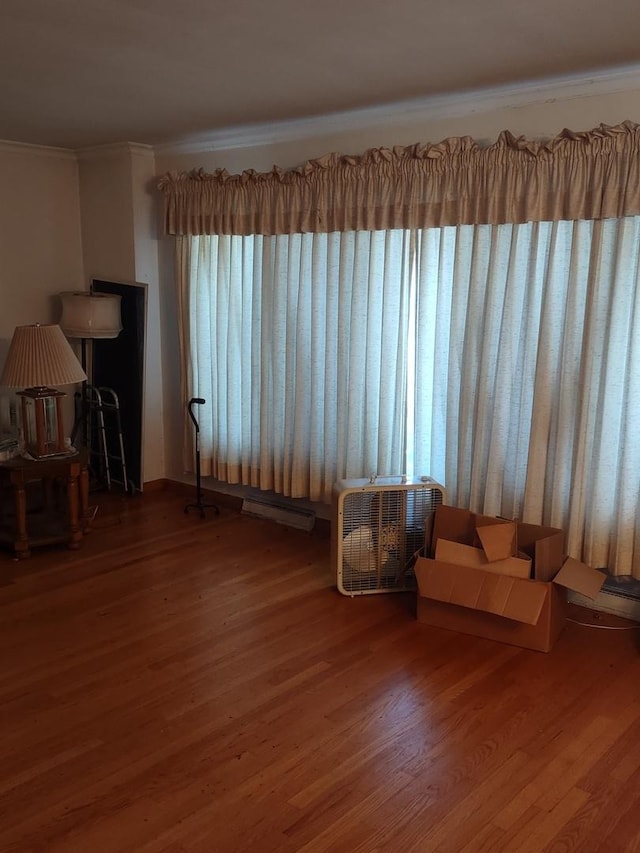 unfurnished room featuring wood-type flooring