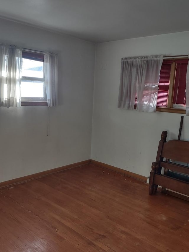 empty room with wood-type flooring