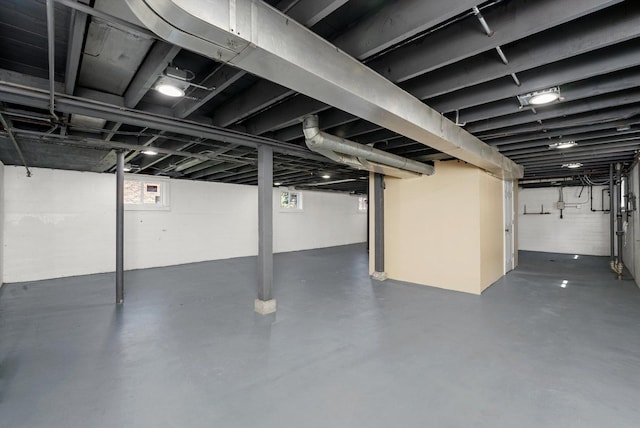 basement featuring a wealth of natural light