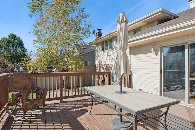 view of wooden terrace