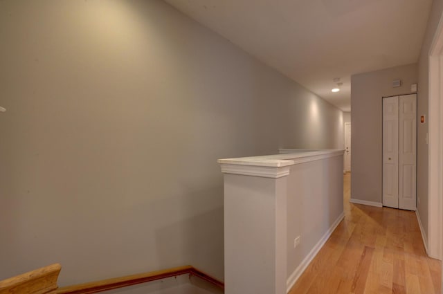 corridor featuring light hardwood / wood-style flooring