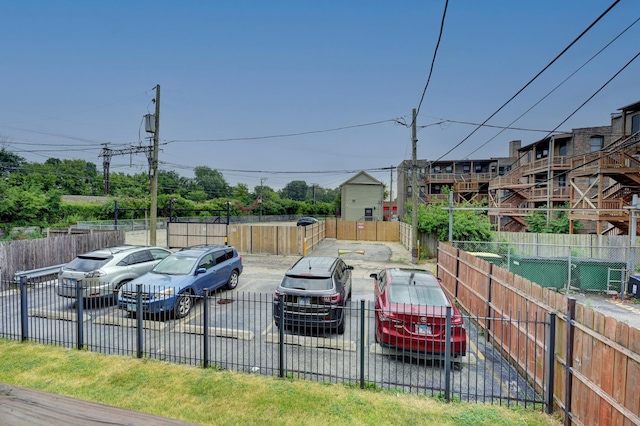 view of parking / parking lot