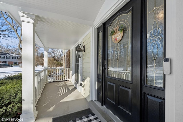 view of doorway to property