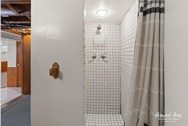 bathroom with walk in shower