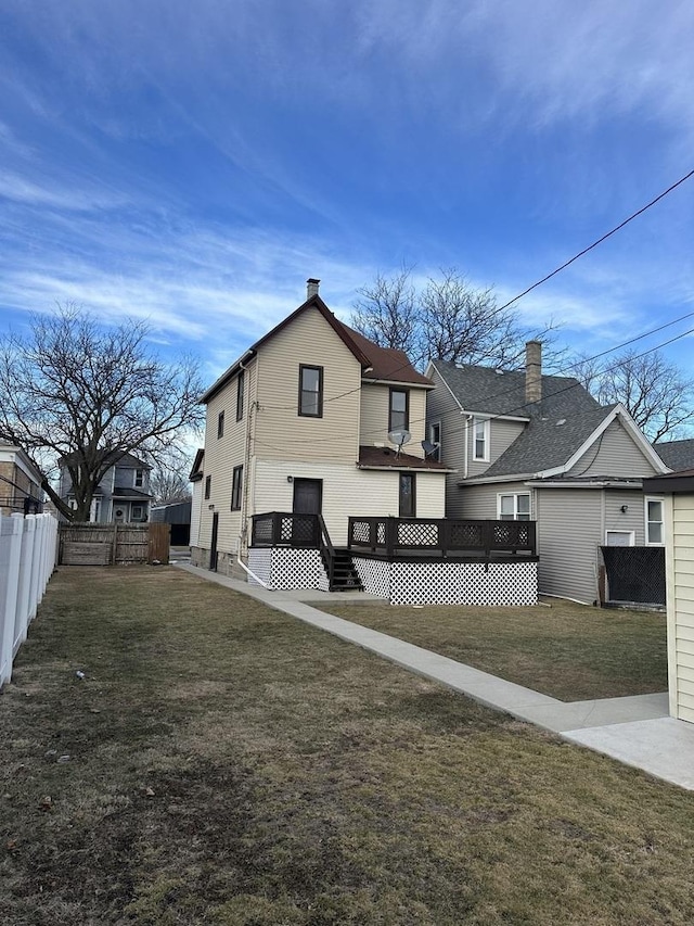 view of home's exterior with a yard