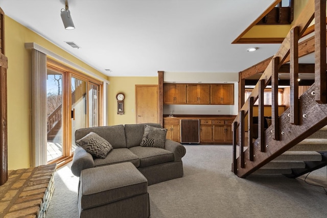 view of carpeted living room