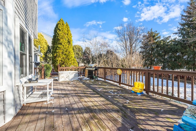 view of wooden deck