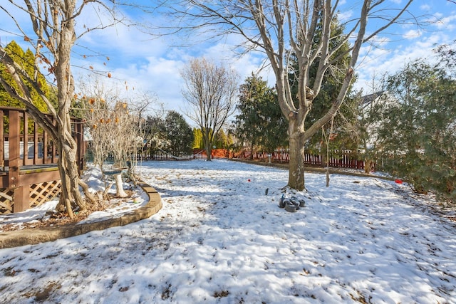 view of snowy yard