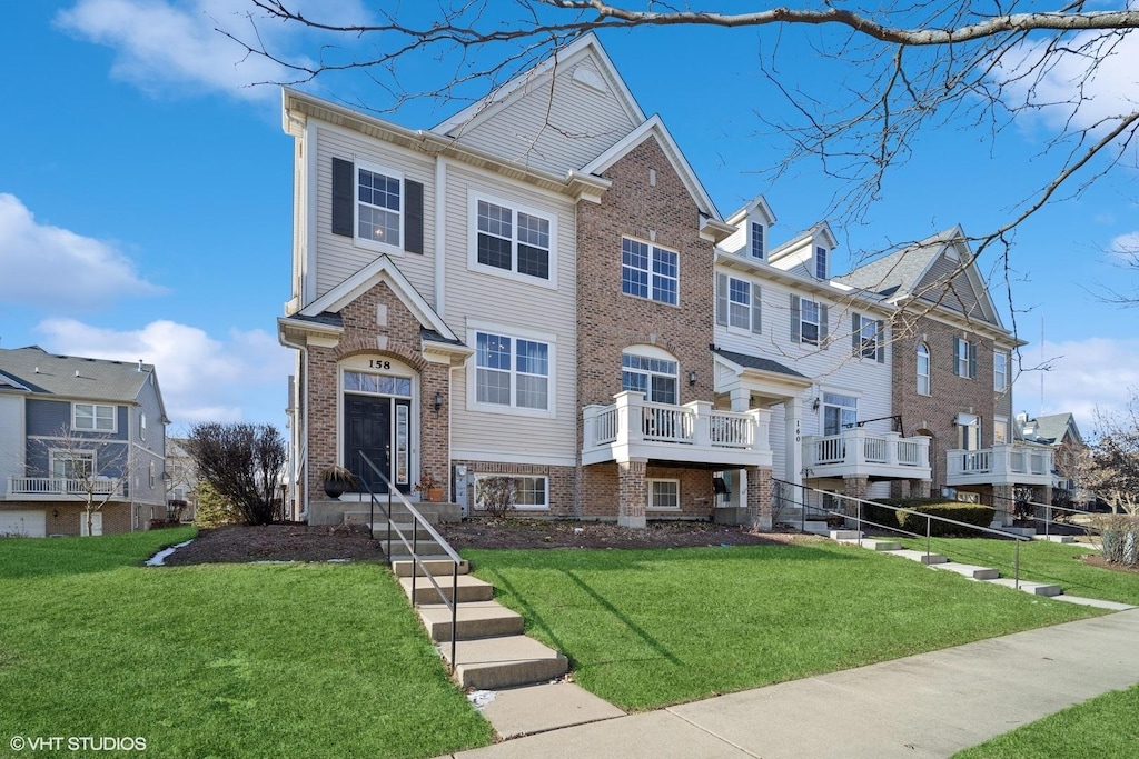 view of property with a front yard