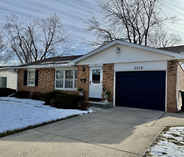 ranch-style house with a garage