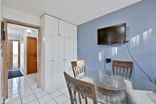 view of tiled dining space