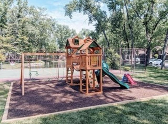 view of jungle gym