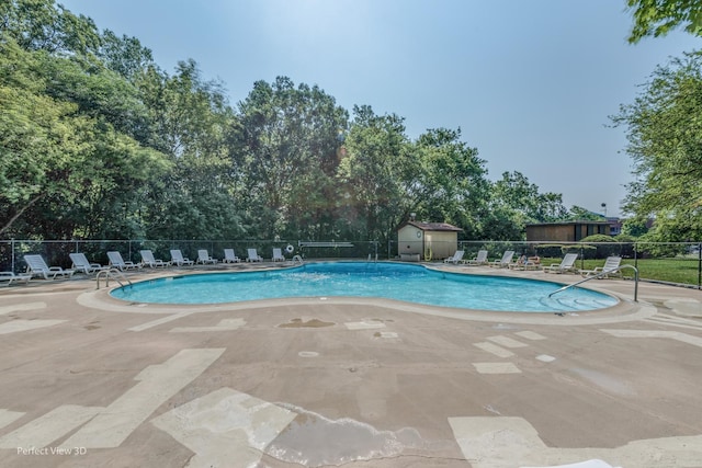 view of pool with a patio area