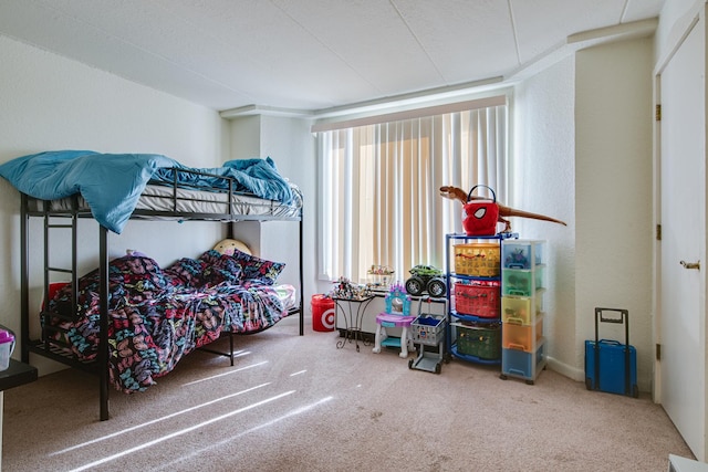 bedroom with carpet