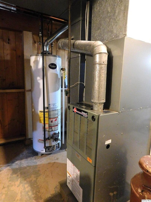 utilities featuring gas water heater