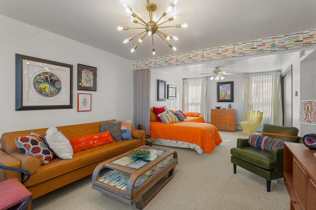 442 Wolfe Dr, Loda, IL 60948 - carpeted bedroom with a chandelier