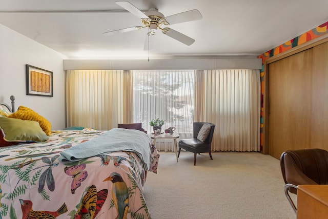 442 Wolfe Dr, Loda, IL 60948 - bedroom featuring carpet floors, a closet, and a ceiling fan