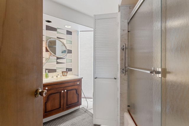 442 Wolfe Dr, Loda, IL 60948 - bathroom with a shower with shower door and vanity