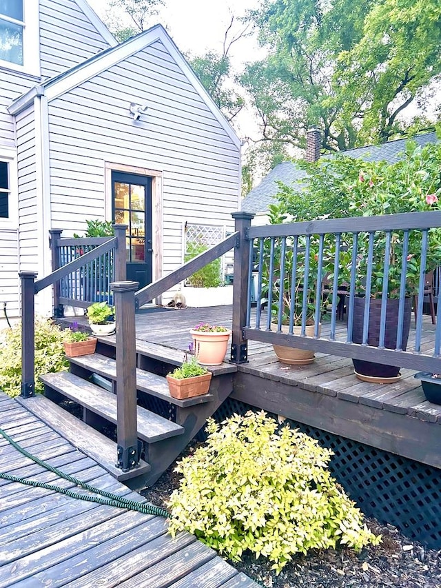 view of wooden deck