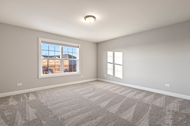 view of carpeted spare room