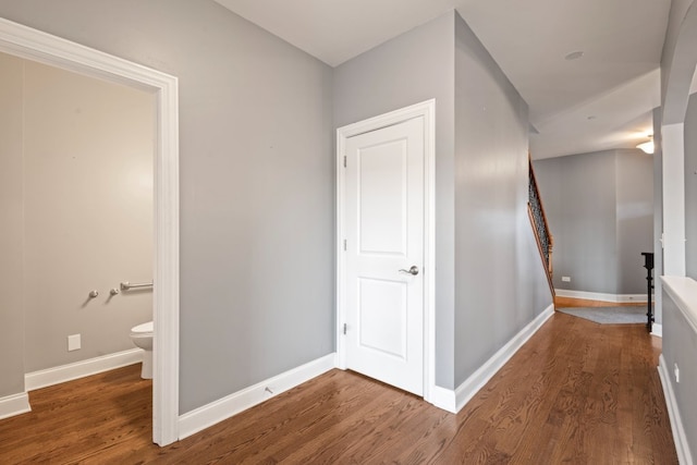 hall featuring hardwood / wood-style floors