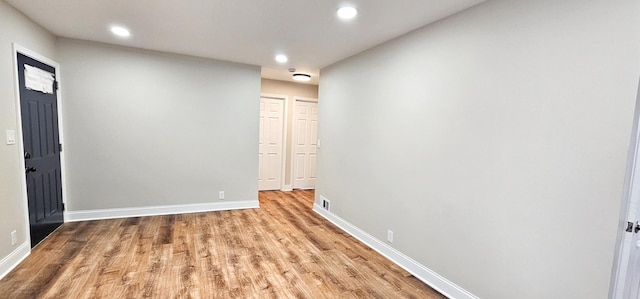 interior space featuring light wood-type flooring